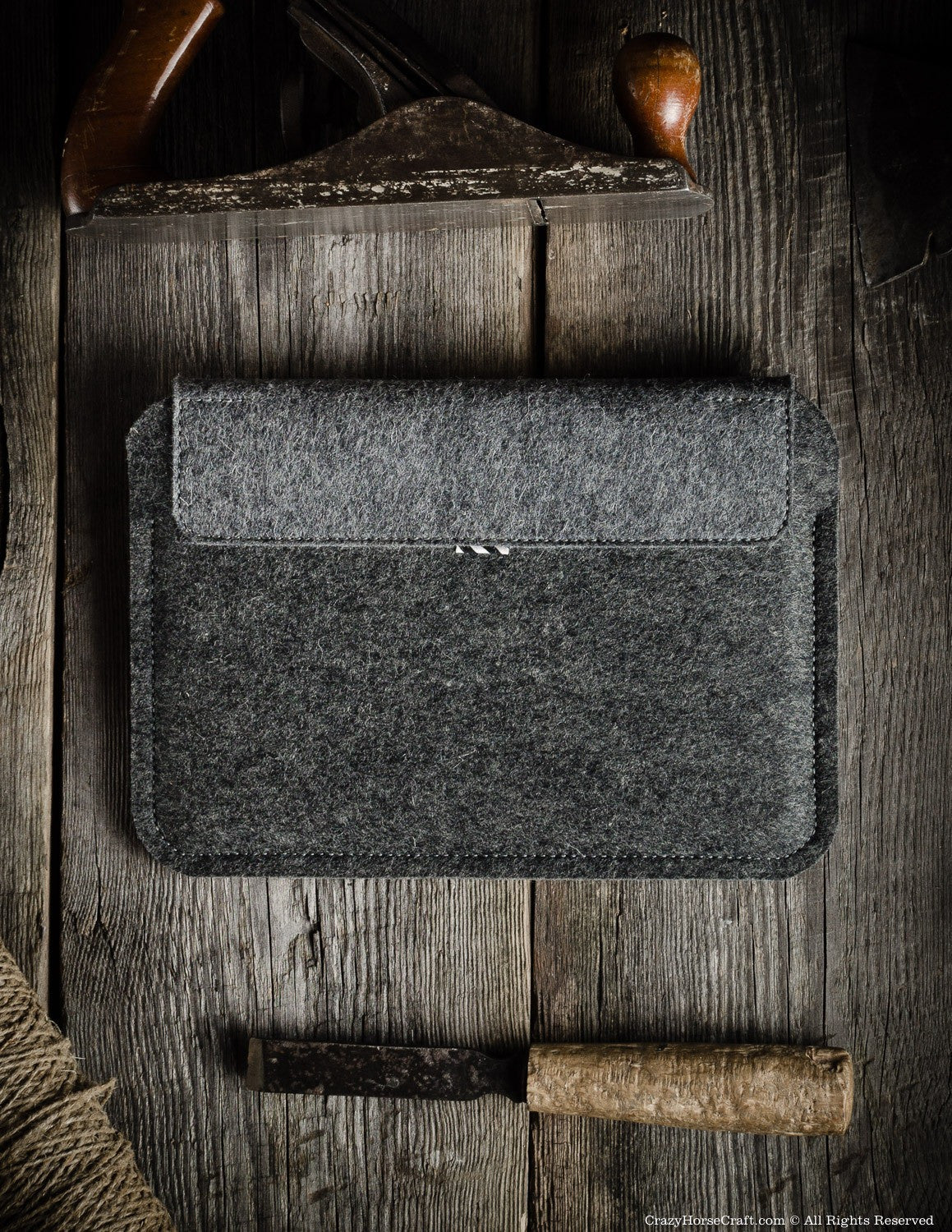 Wool felt iPad case back