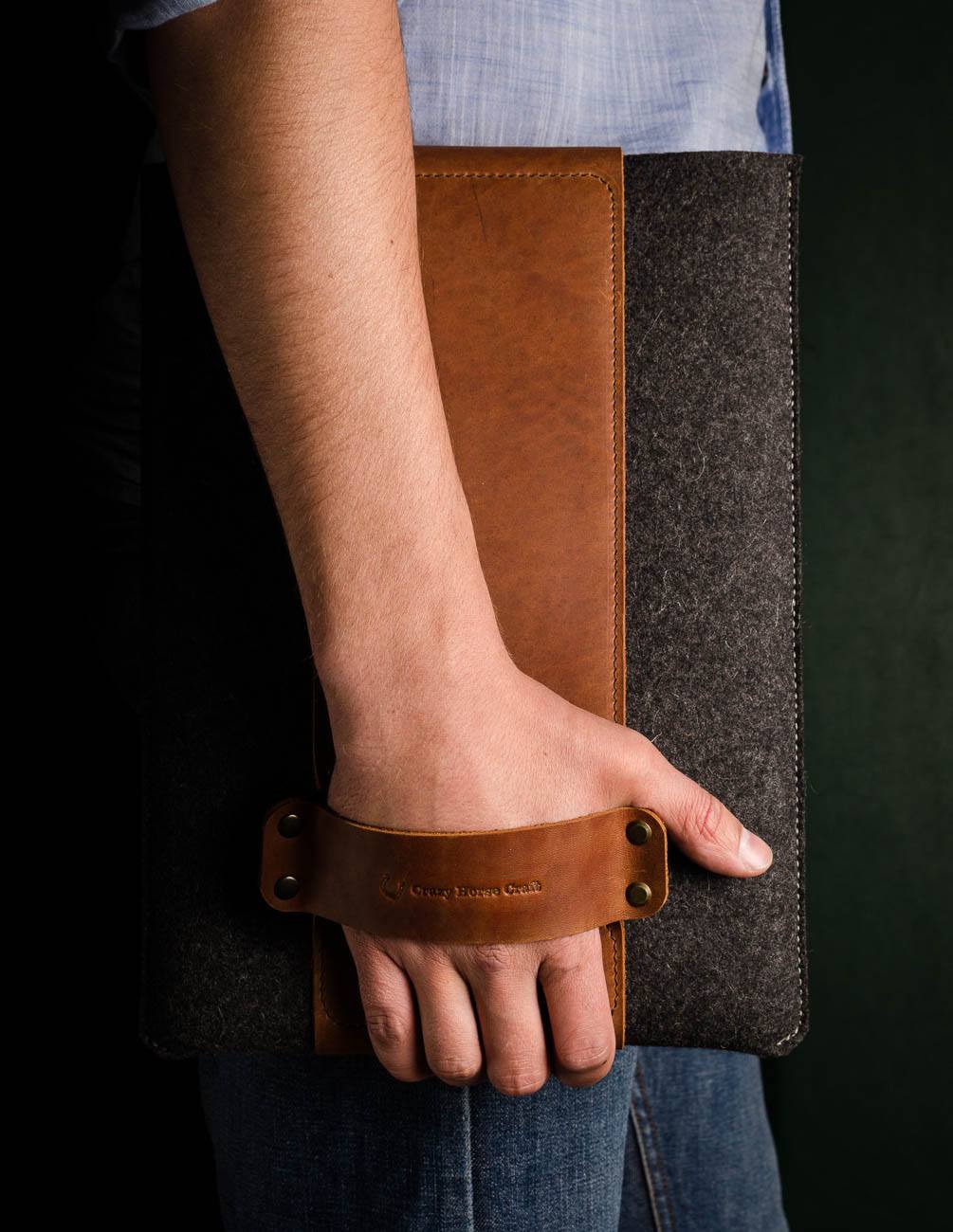 leather macbook pro 2018 sleeve case with hadle