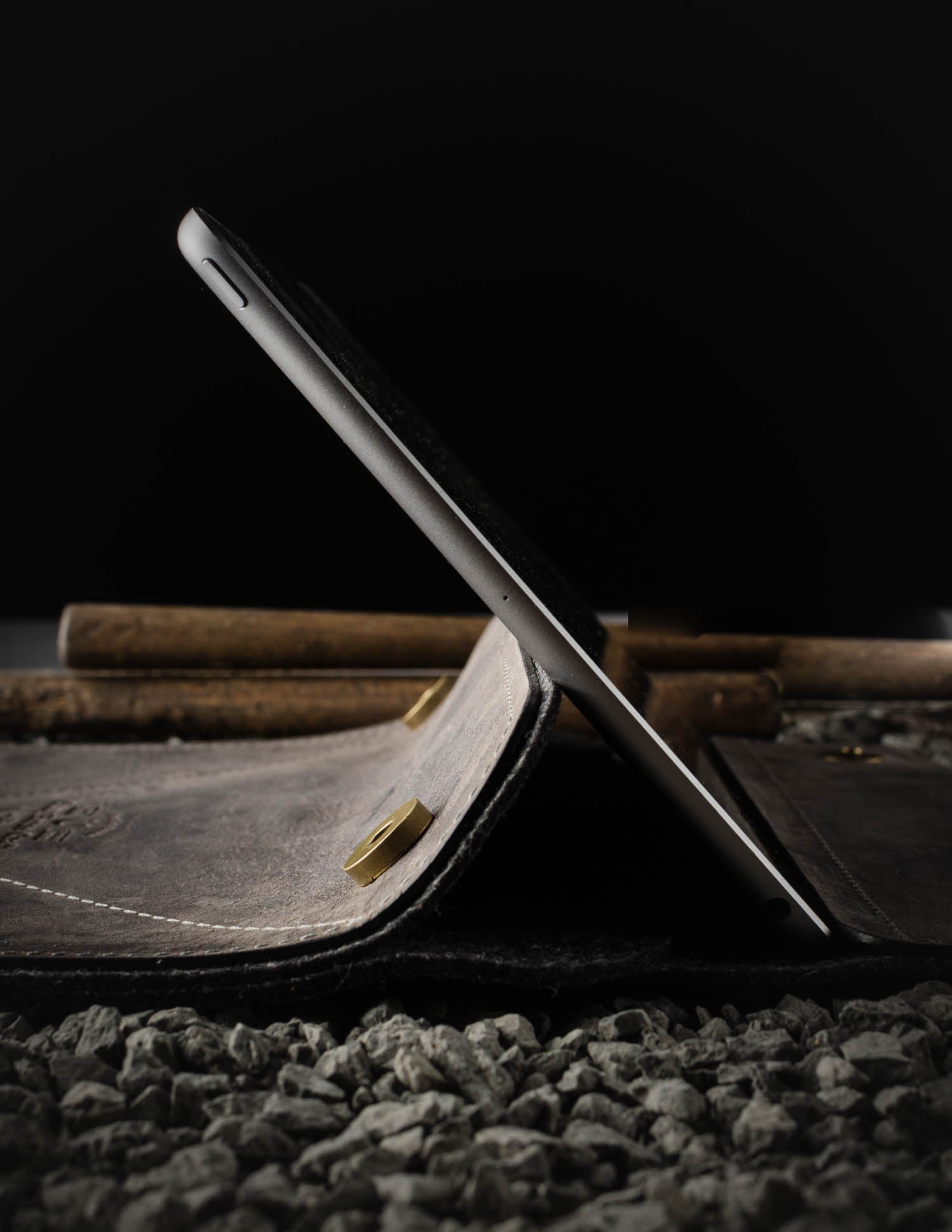 Leder iPad Pro/Air Tasche | Stone Grey