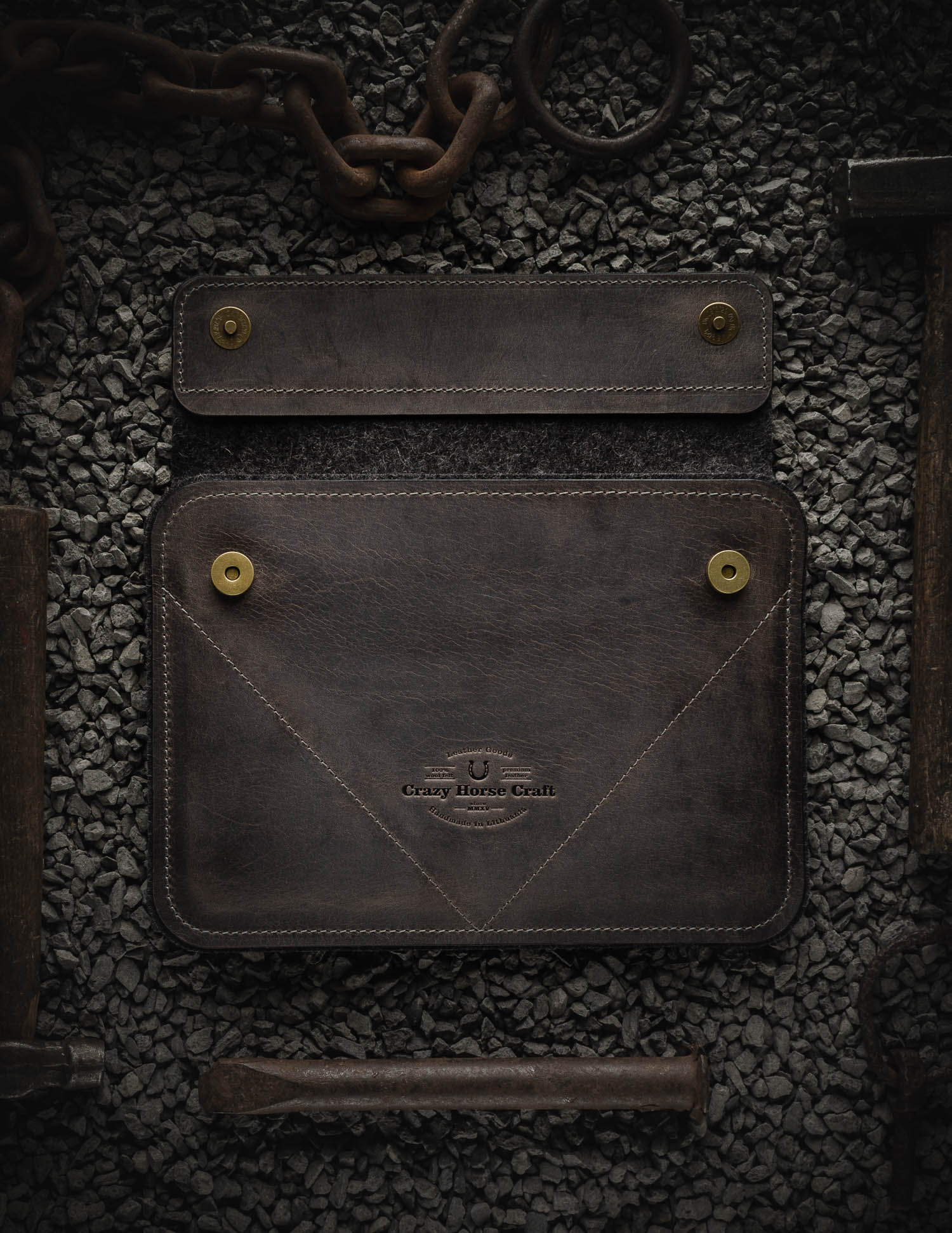 Leder iPad Pro/Air Tasche | Stone Grey