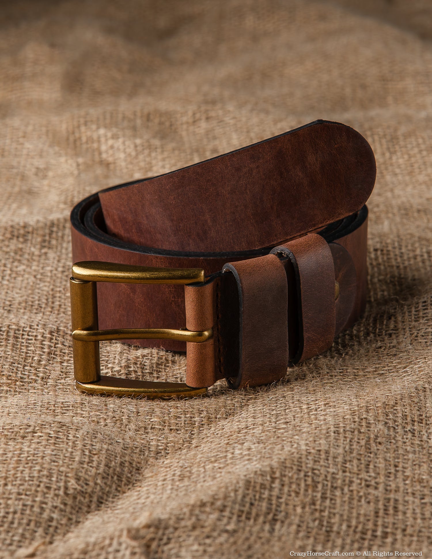 Vegetable Tanned Leather Belt | Classic Brown