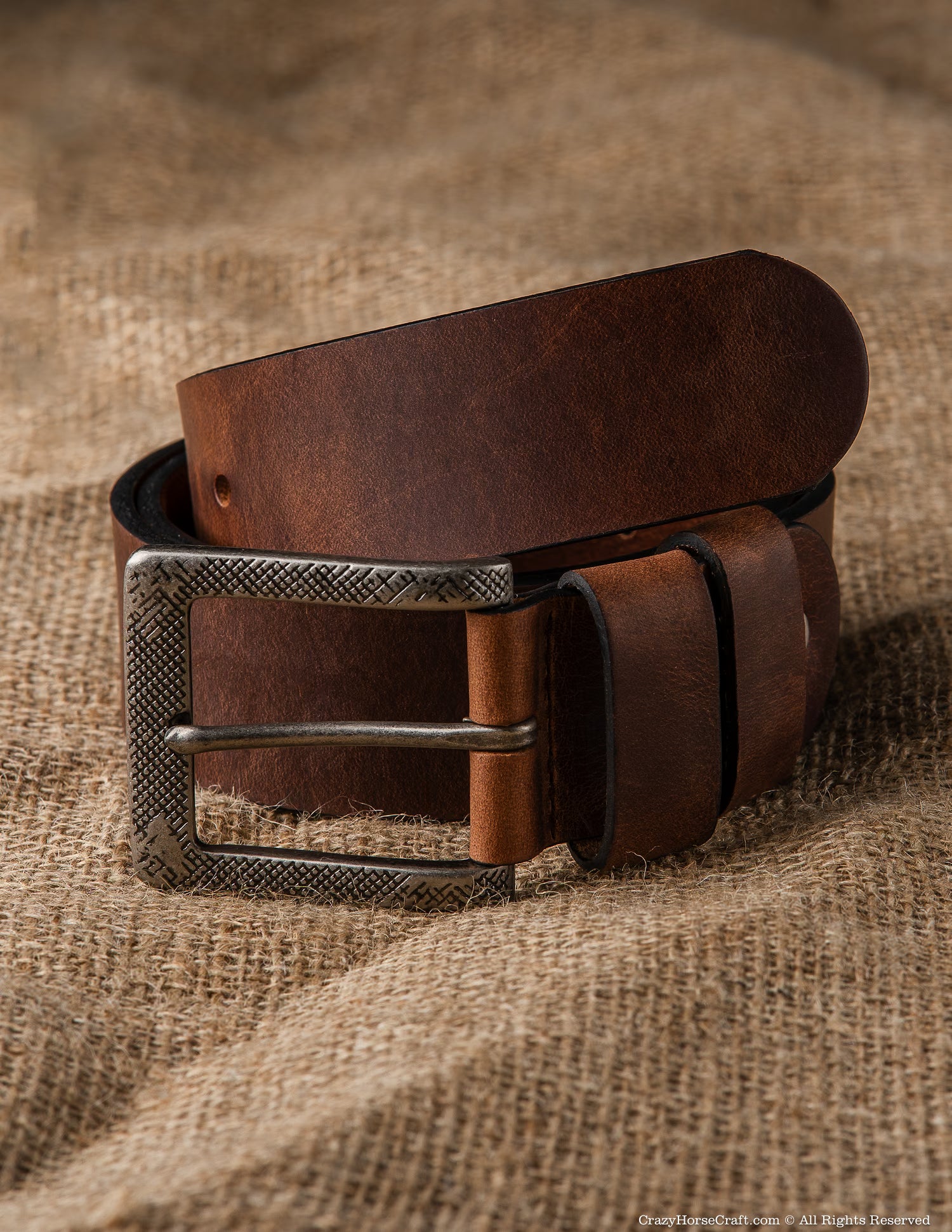 Vegetable Tanned Leather Belt | Classic Brown
