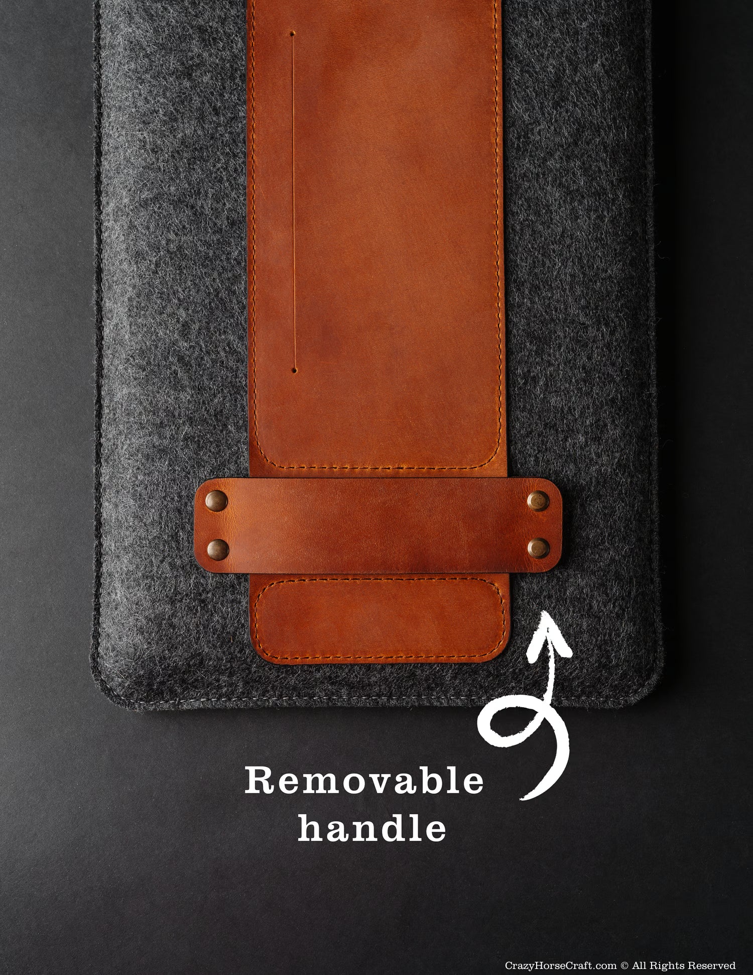 Leather & Wool Felt MacBook Pro sleeve, case