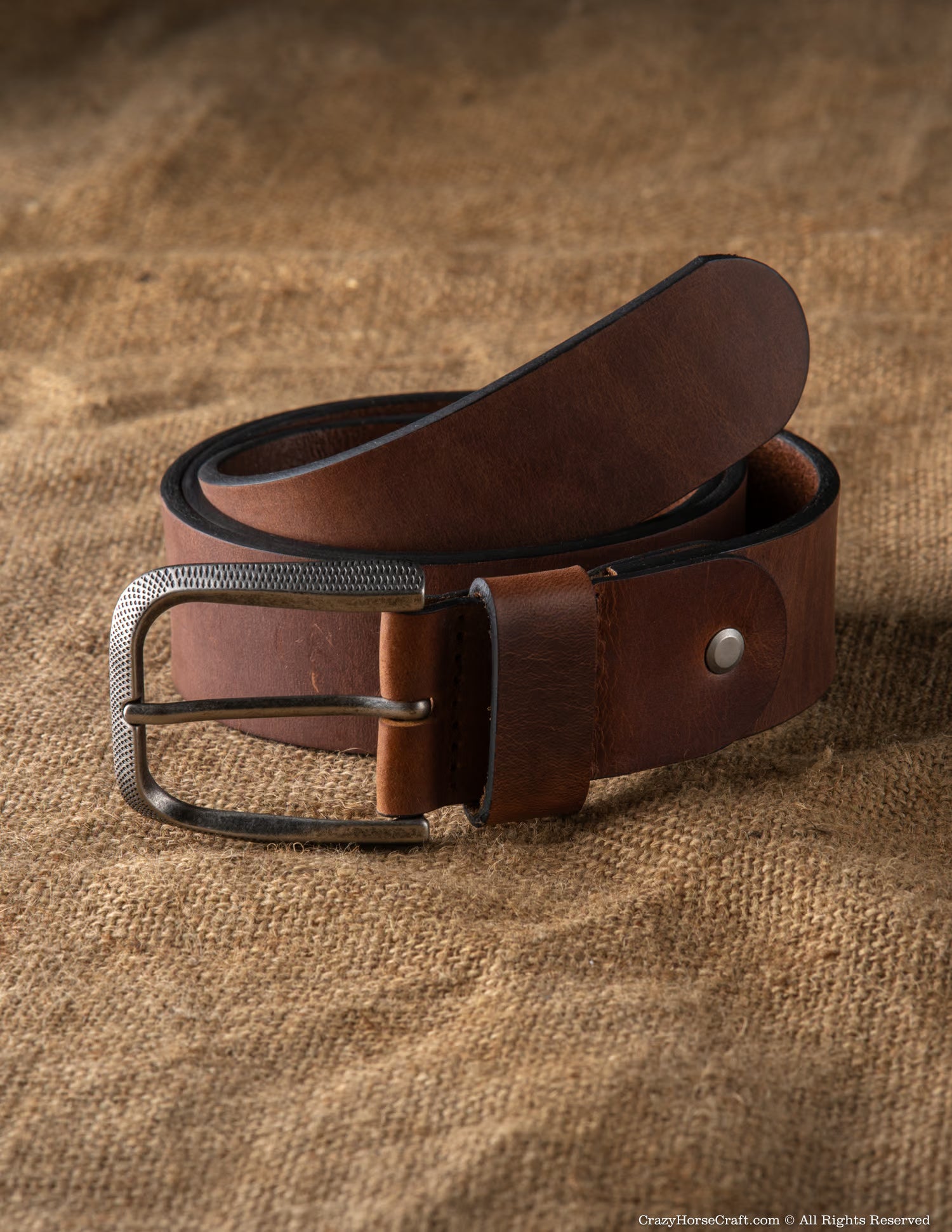 Vegetable Tanned Leather Belt | Classic Brown