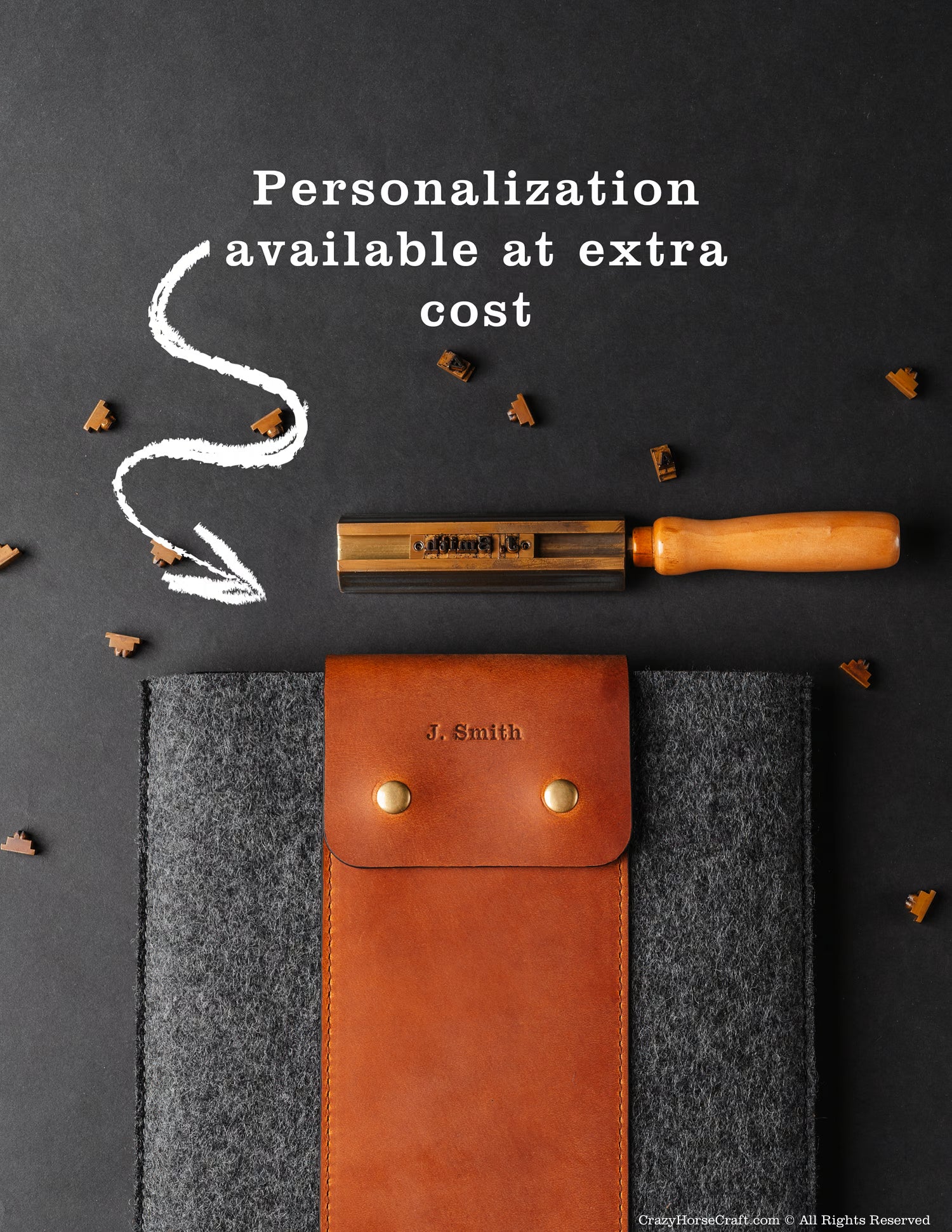 Leather & Wool Felt MacBook Pro sleeve, case