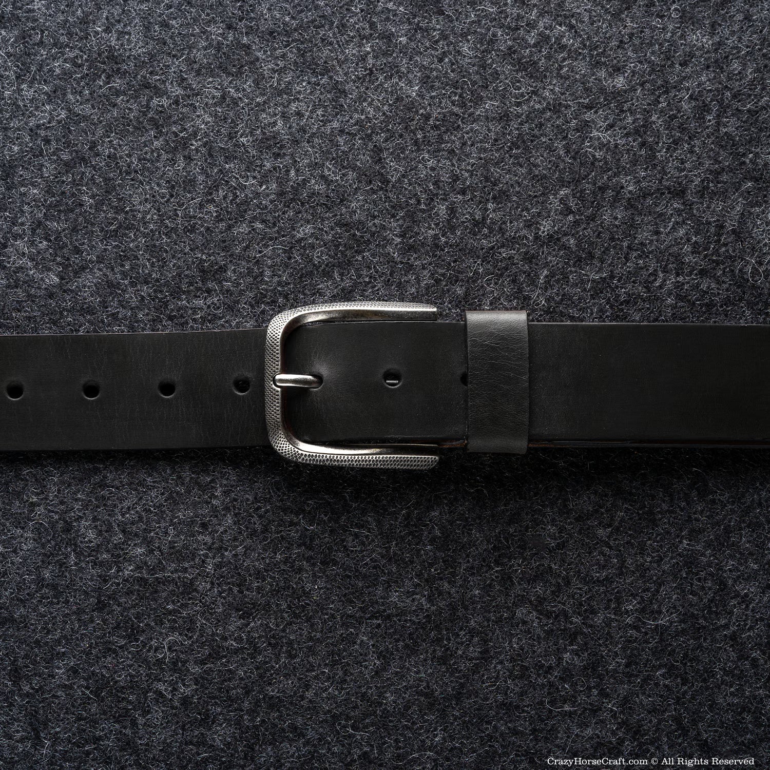 Vegetable Tanned Leather Belt | Carbon Black