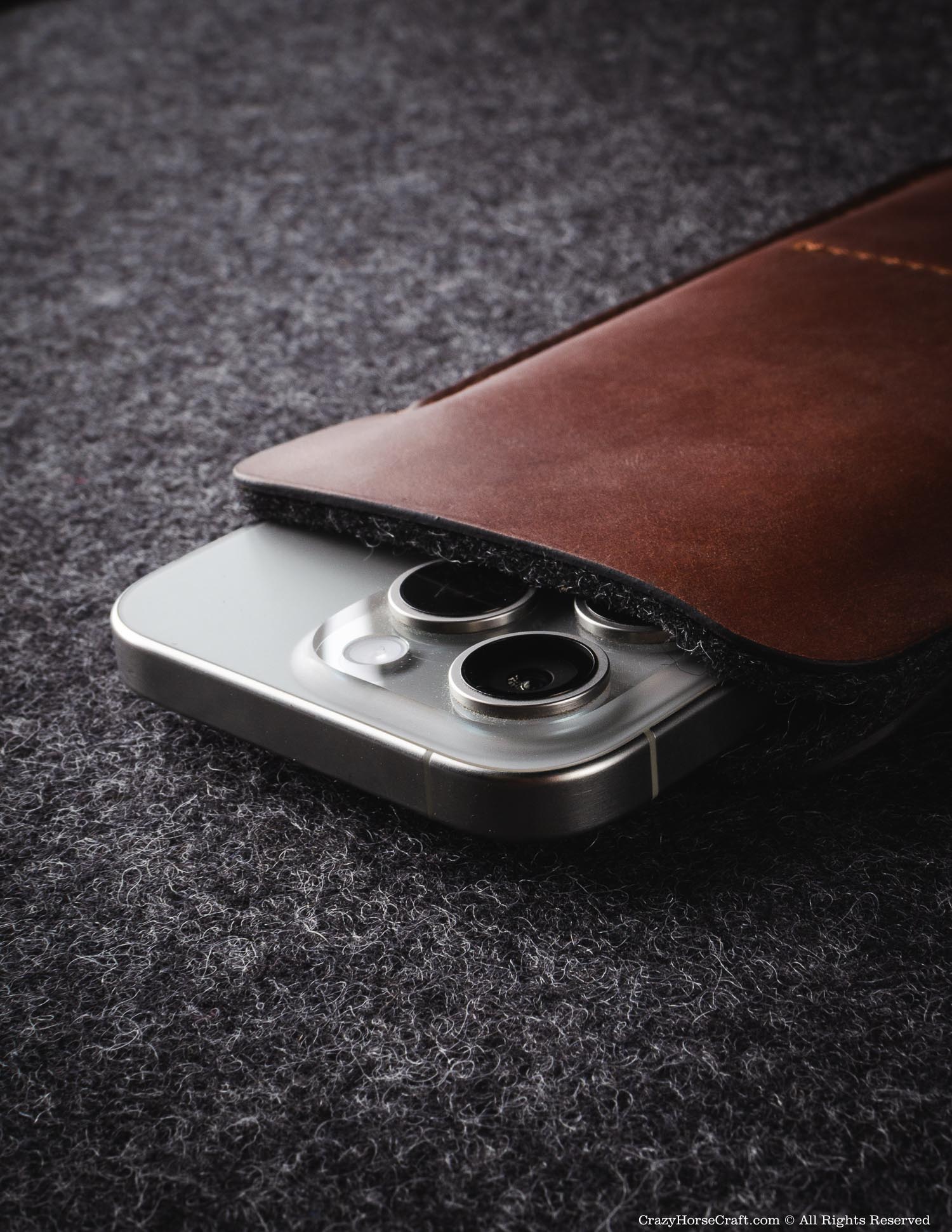 Classic Leather & Felt Phone Case