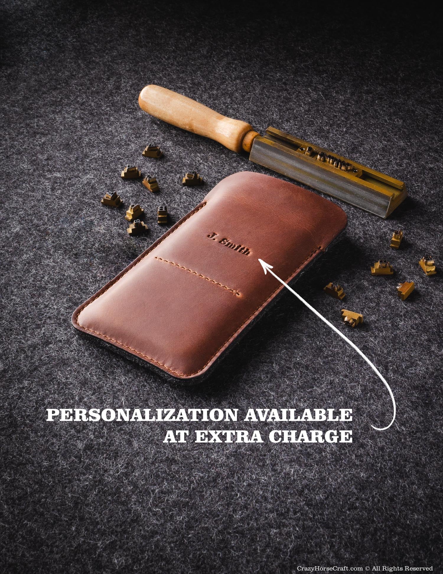 Classic Leather & Felt Phone Case