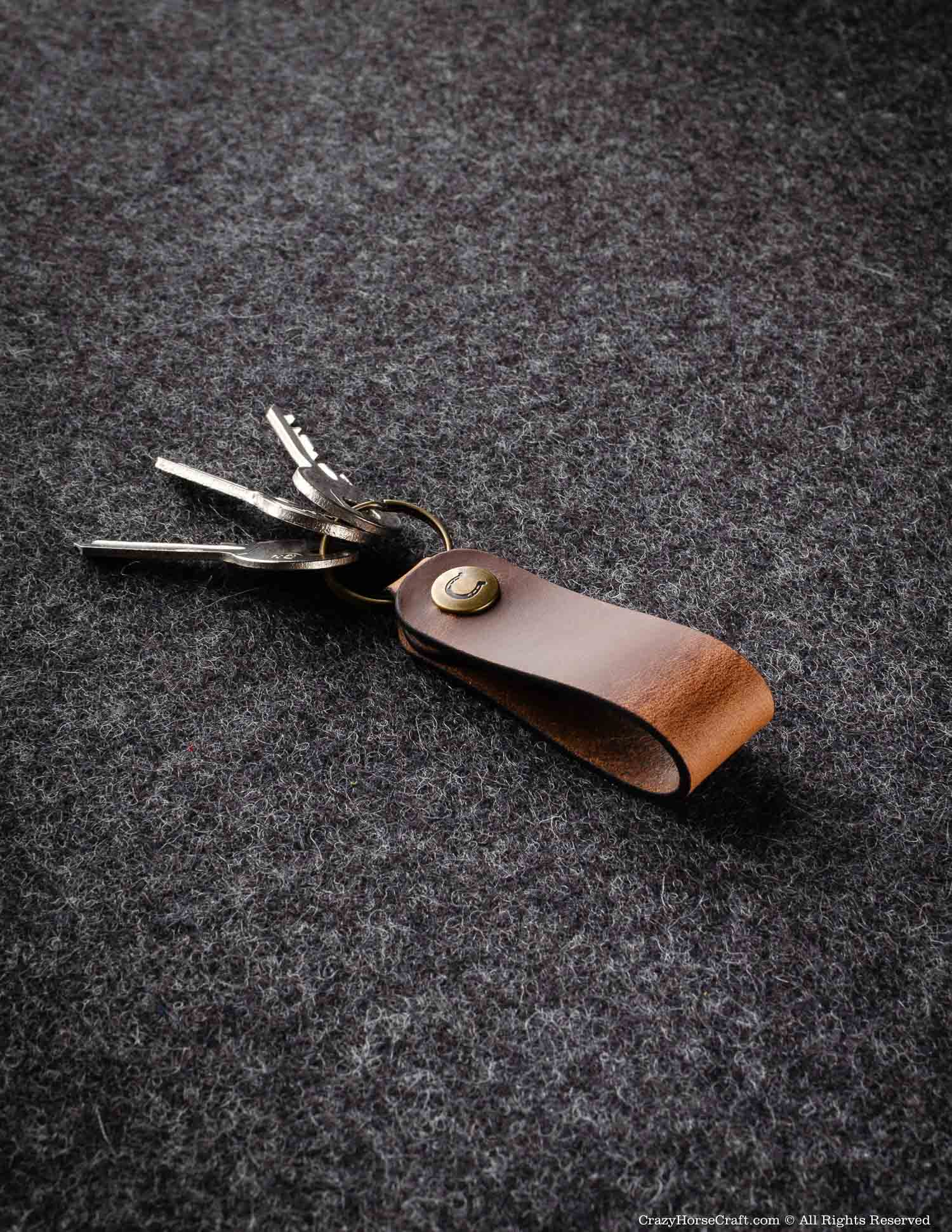 Veg-Tanned Leather Key Fob