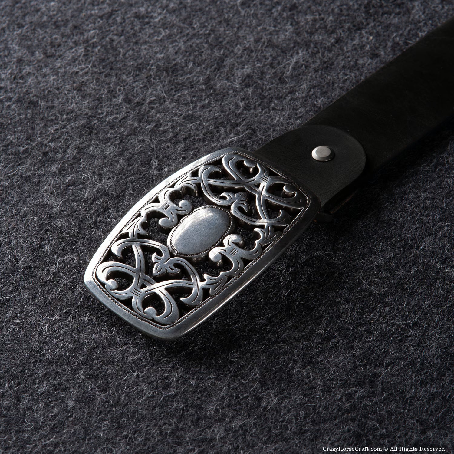 Vegetable Tanned Leather Belt | Carbon Black