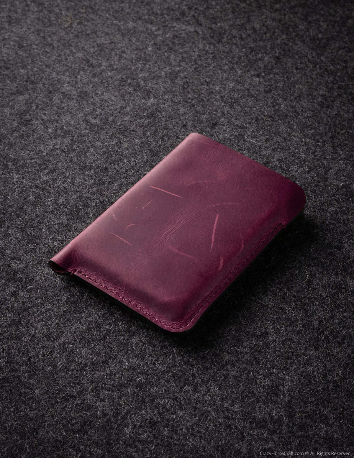 #color of the leather_burgundy red