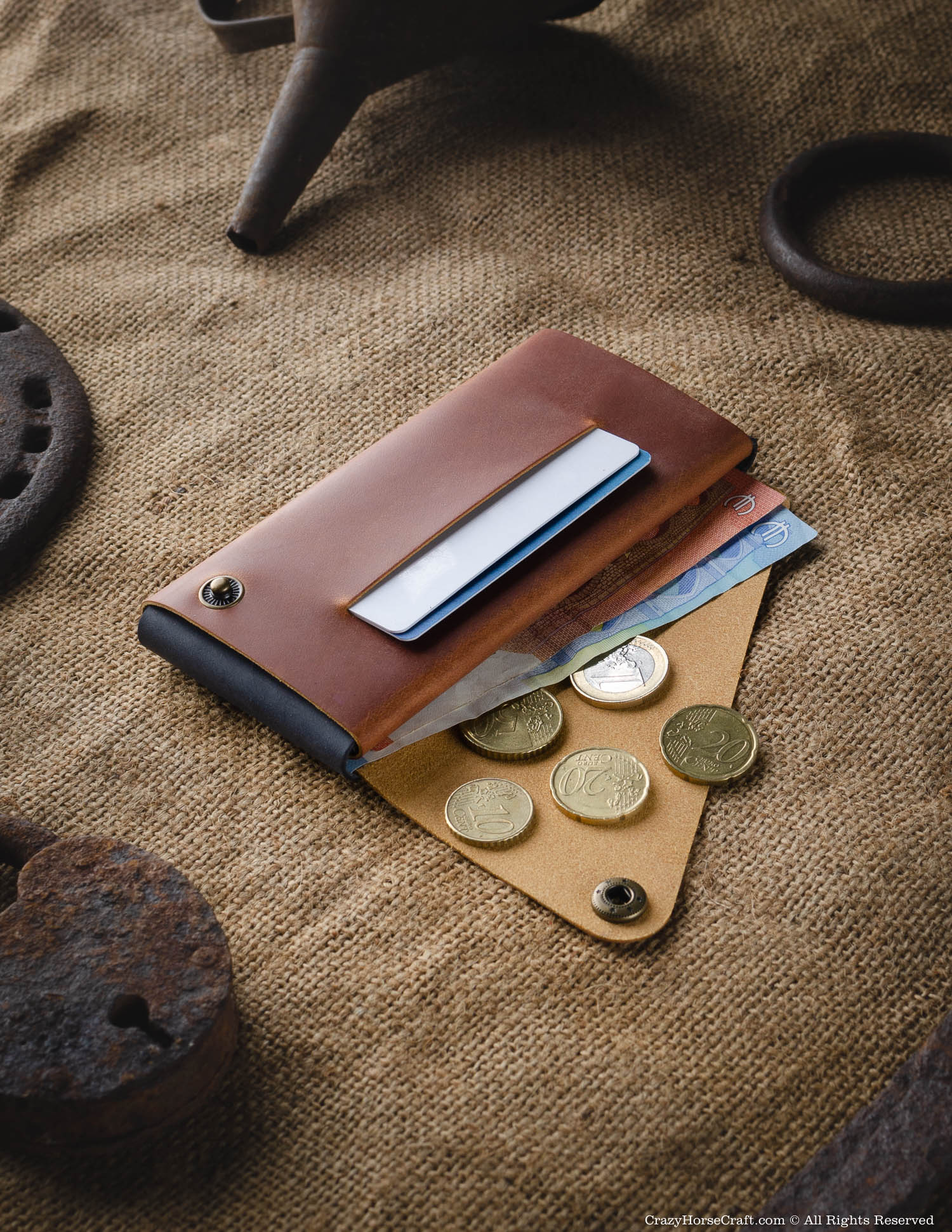 Minimalist Phone case wallet Classic Brown