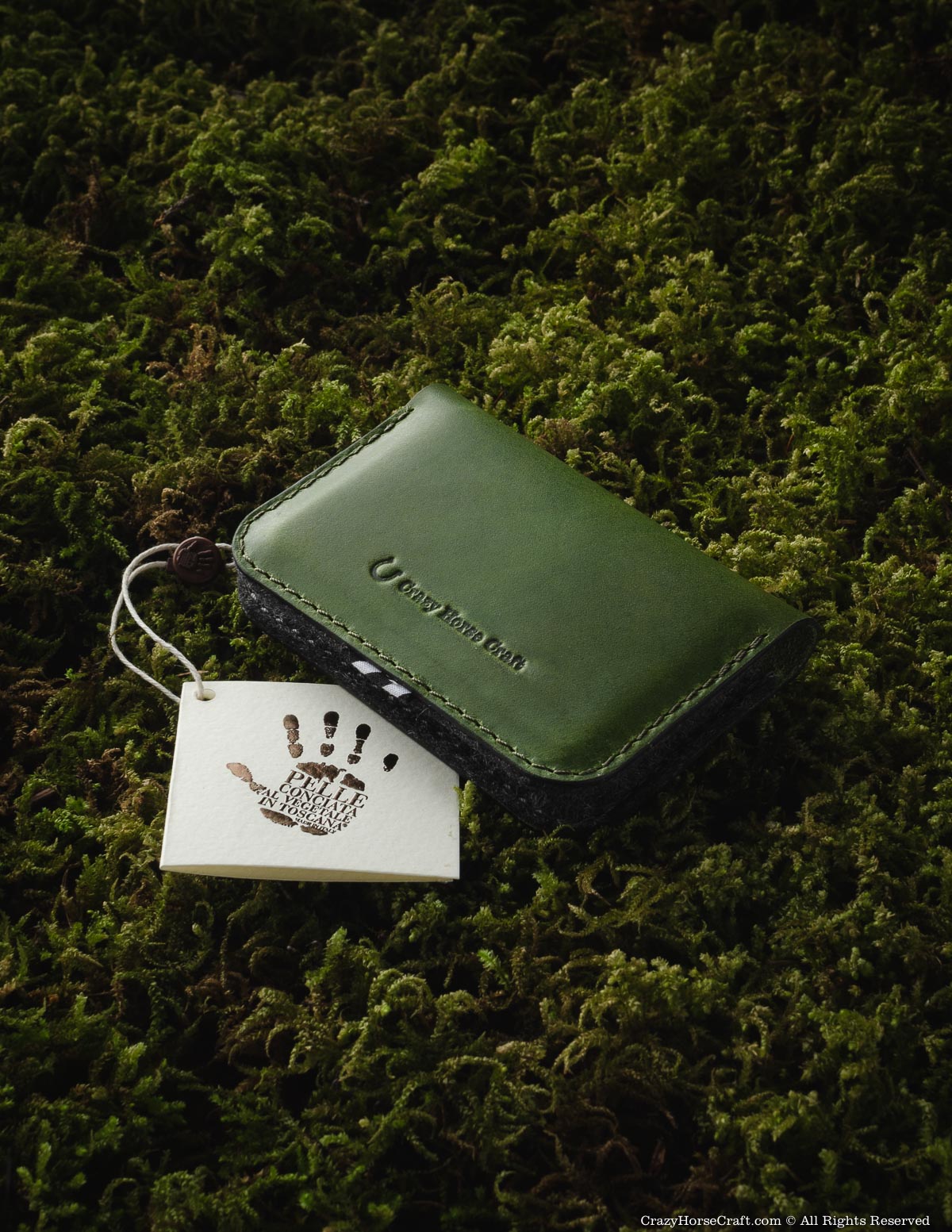 Leather Business & Credit Card Holder / Wallet | Alpine Green