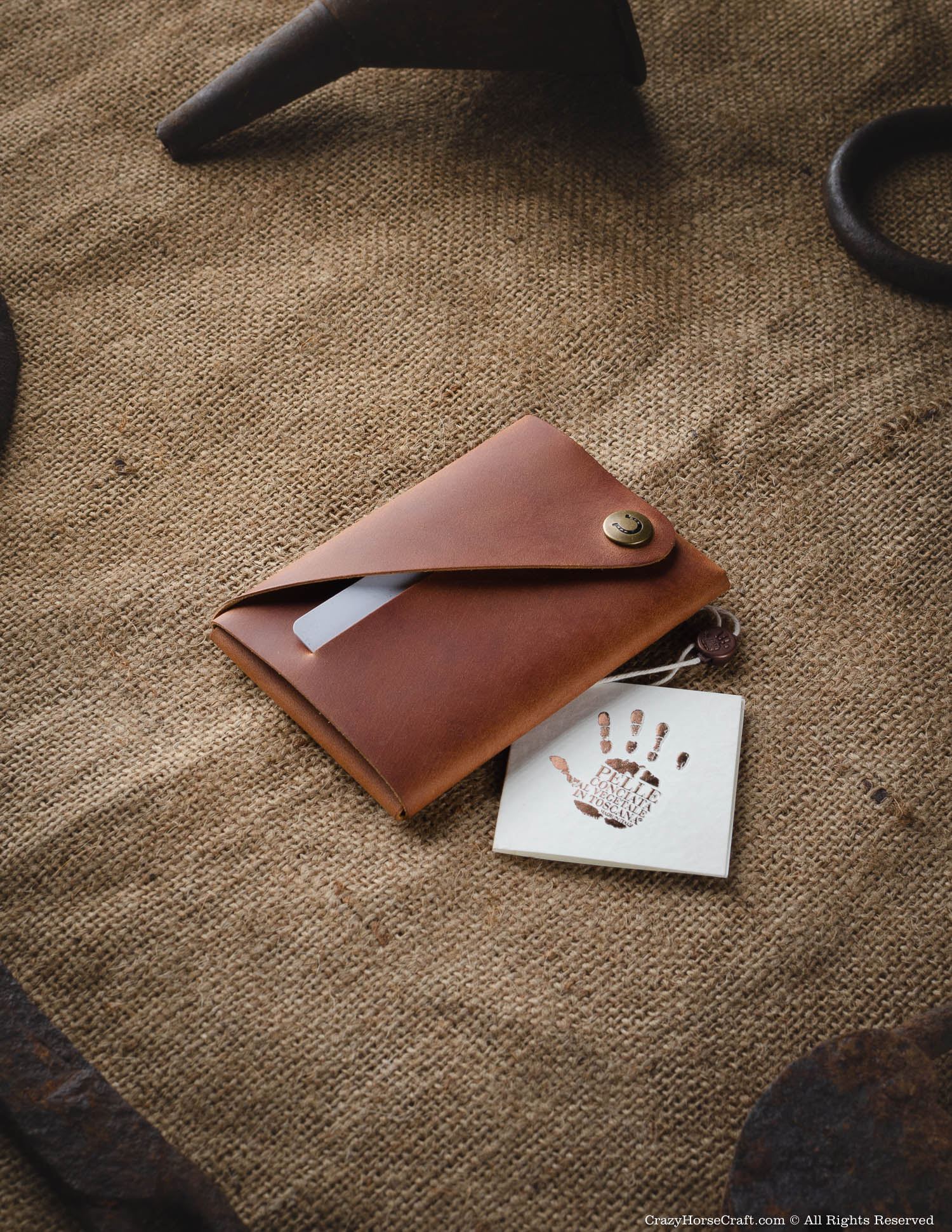 Minimalist Wallet - Slim Leather Cardholder - Handmade from