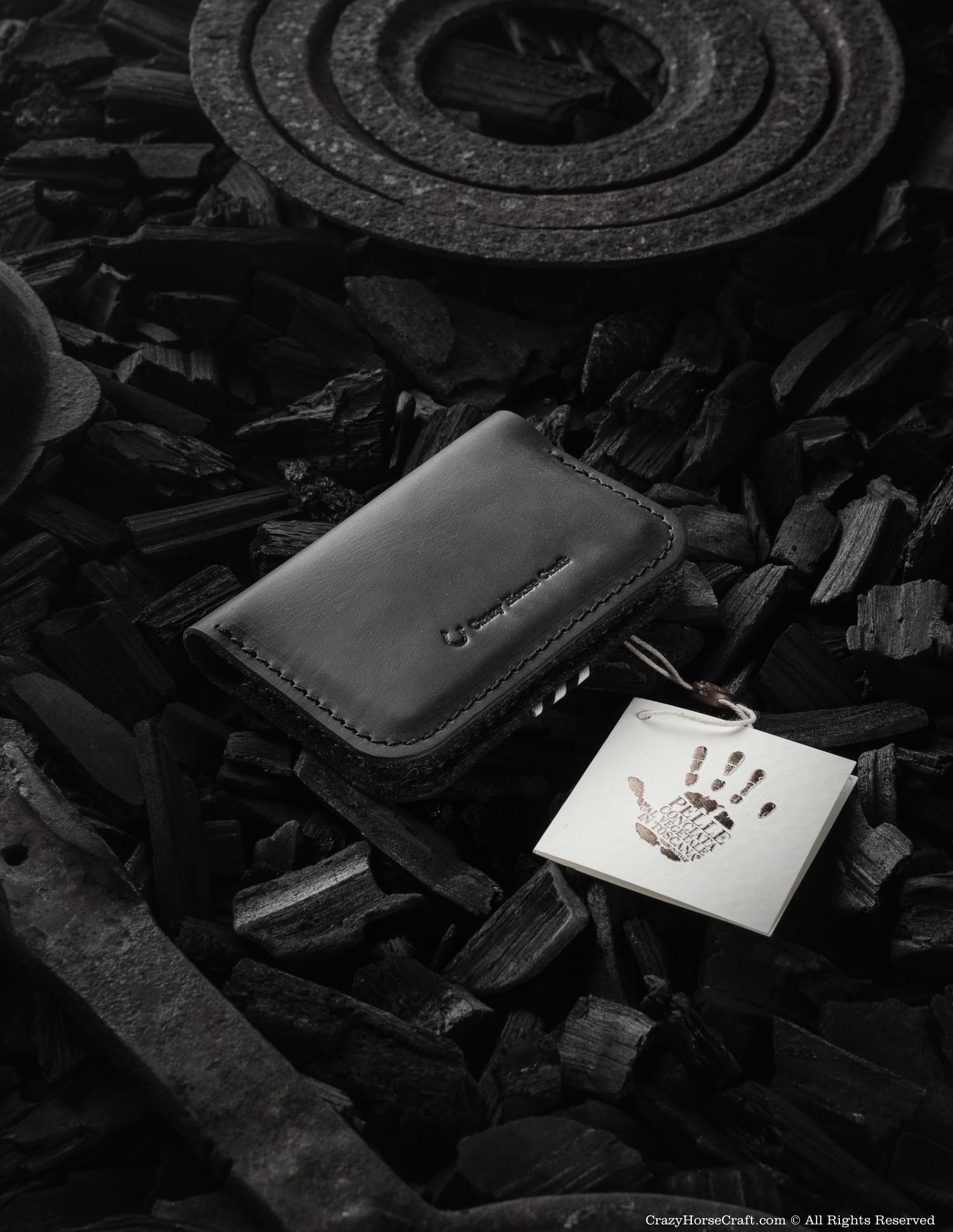 Leather Business & Credit Card Holder / Wallet | Carbon Black