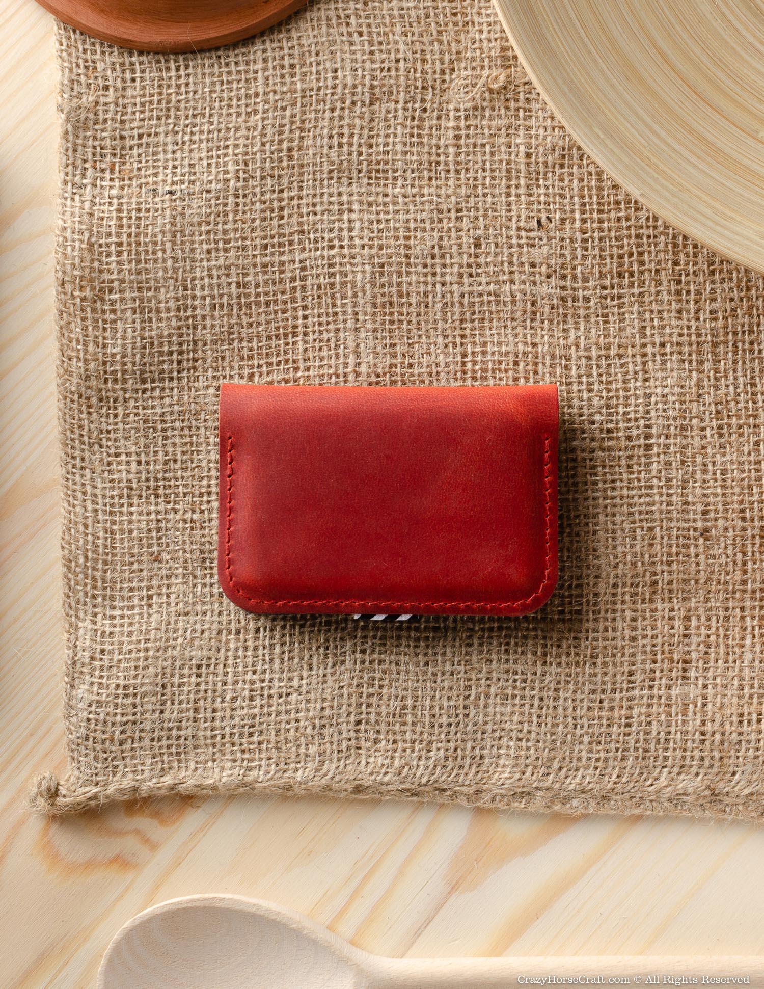 Leather Business & Credit Card Holder / Wallet | Fragola Red