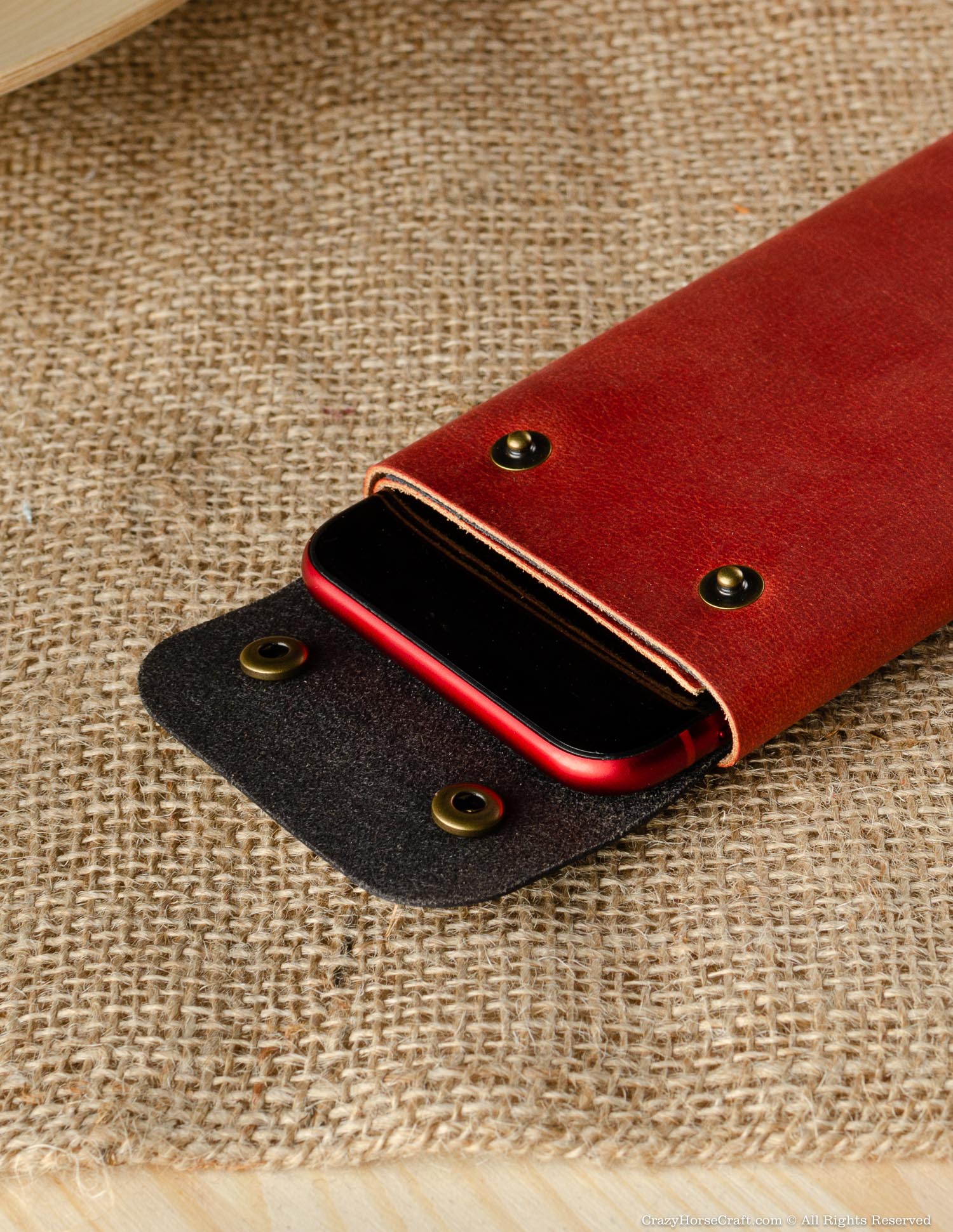 Minimalist Phone case / wallet | Fragola Red