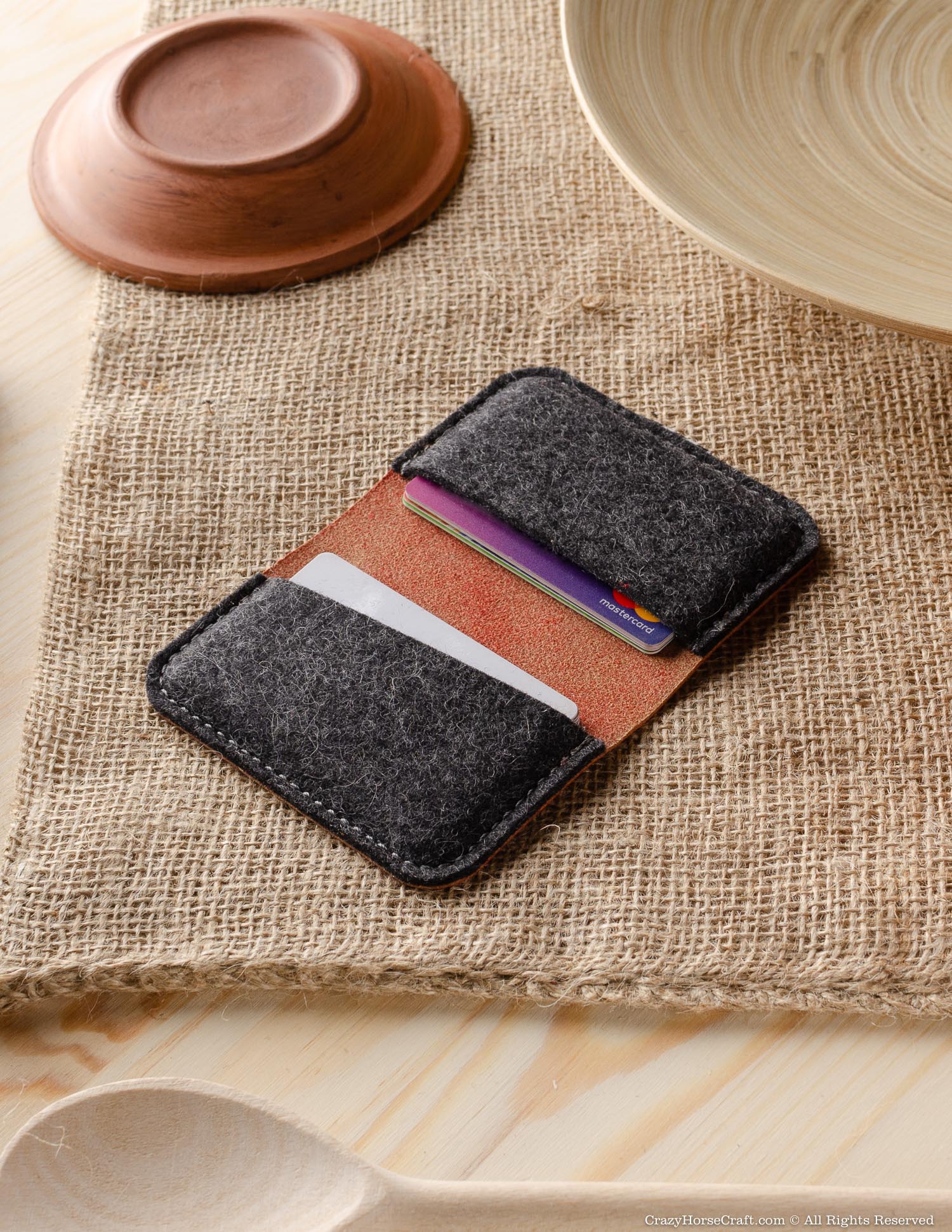 Leather Business & Credit Card Holder / Wallet | Fragola Red
