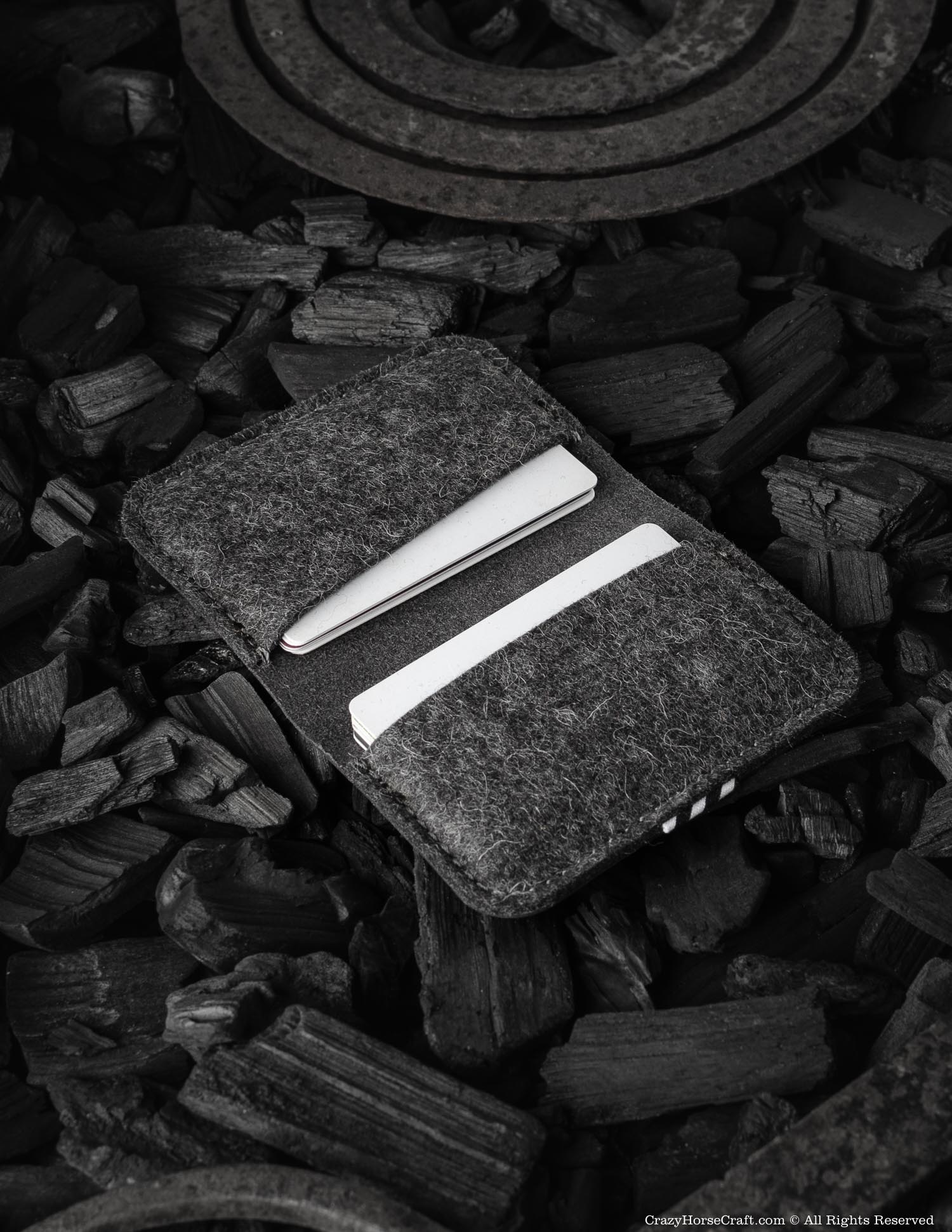 Leather Business & Credit Card Holder / Wallet | Carbon Black