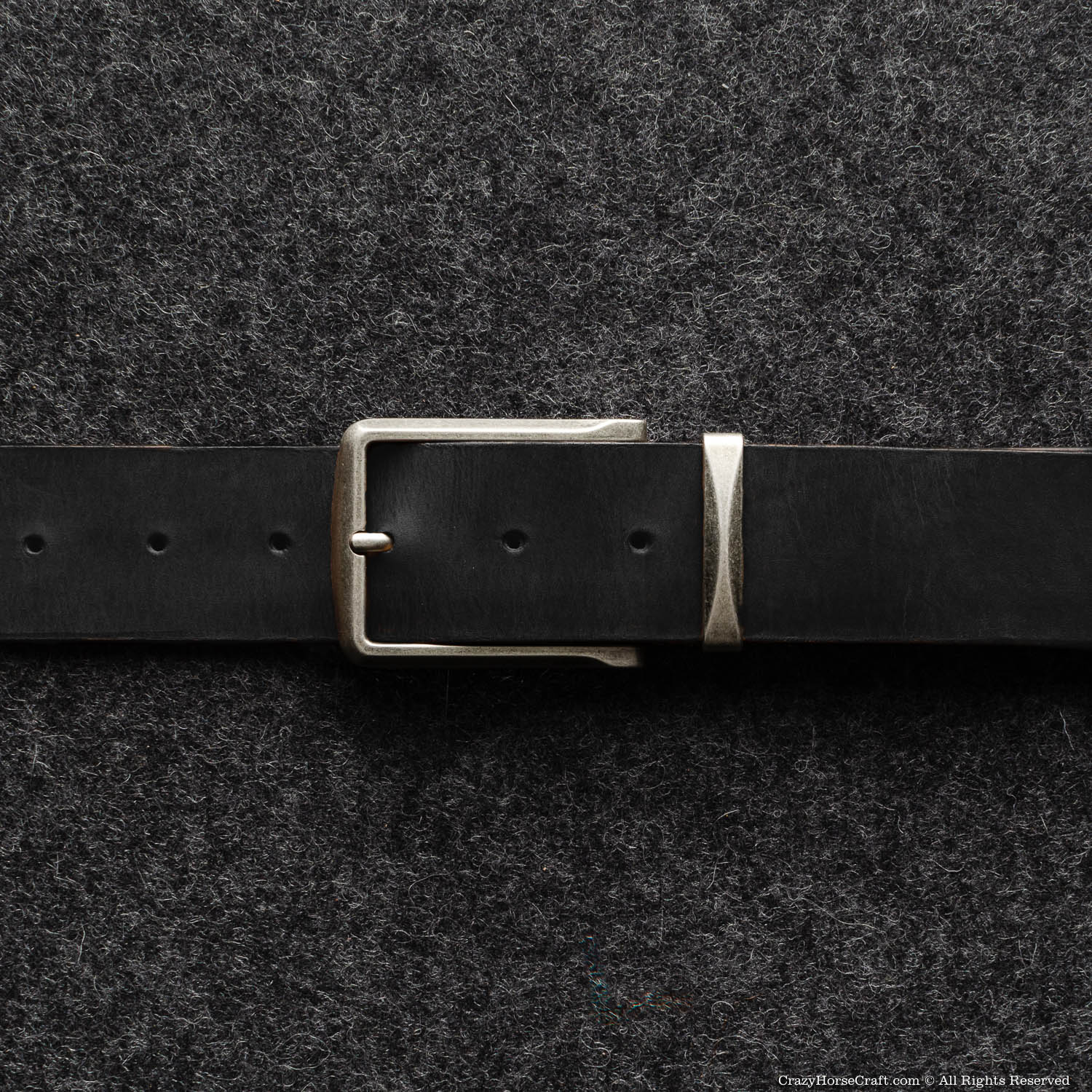 Vegetable Tanned Leather Belt | Carbon Black
