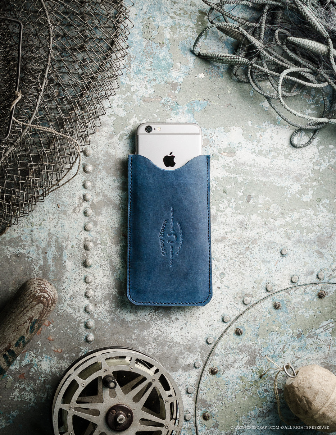 Leather iPhone Case with Card Pocket | OceanBlue