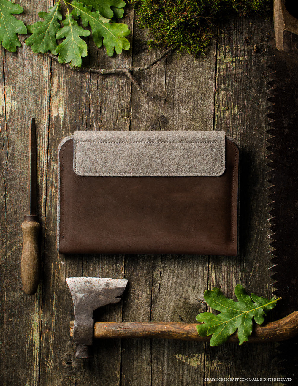Leather MacBook Case | WoodBrown