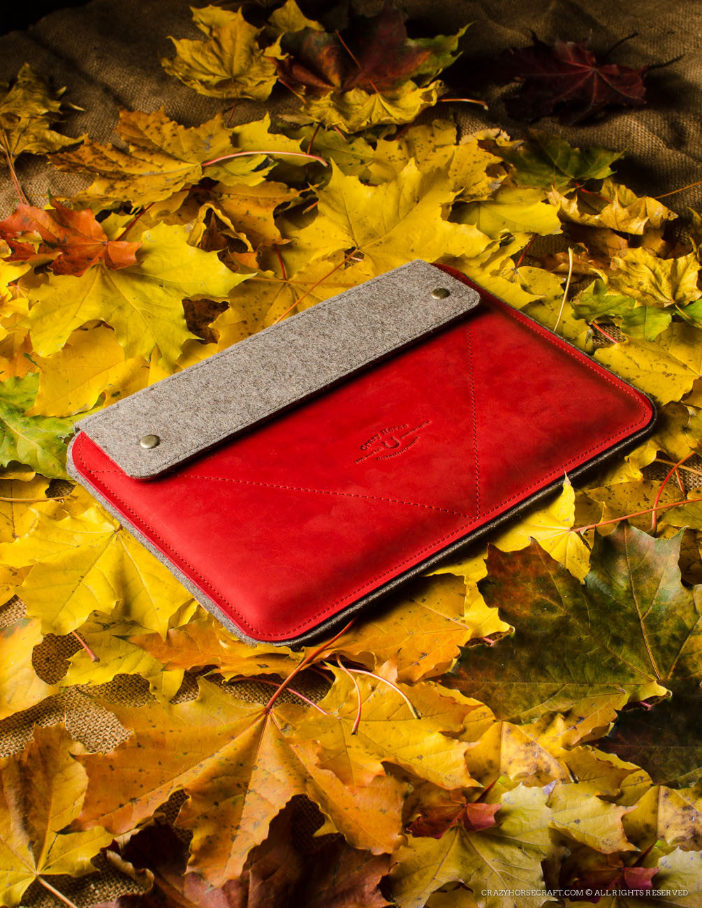 Leather MacBook/iPad Case | AutumnRed