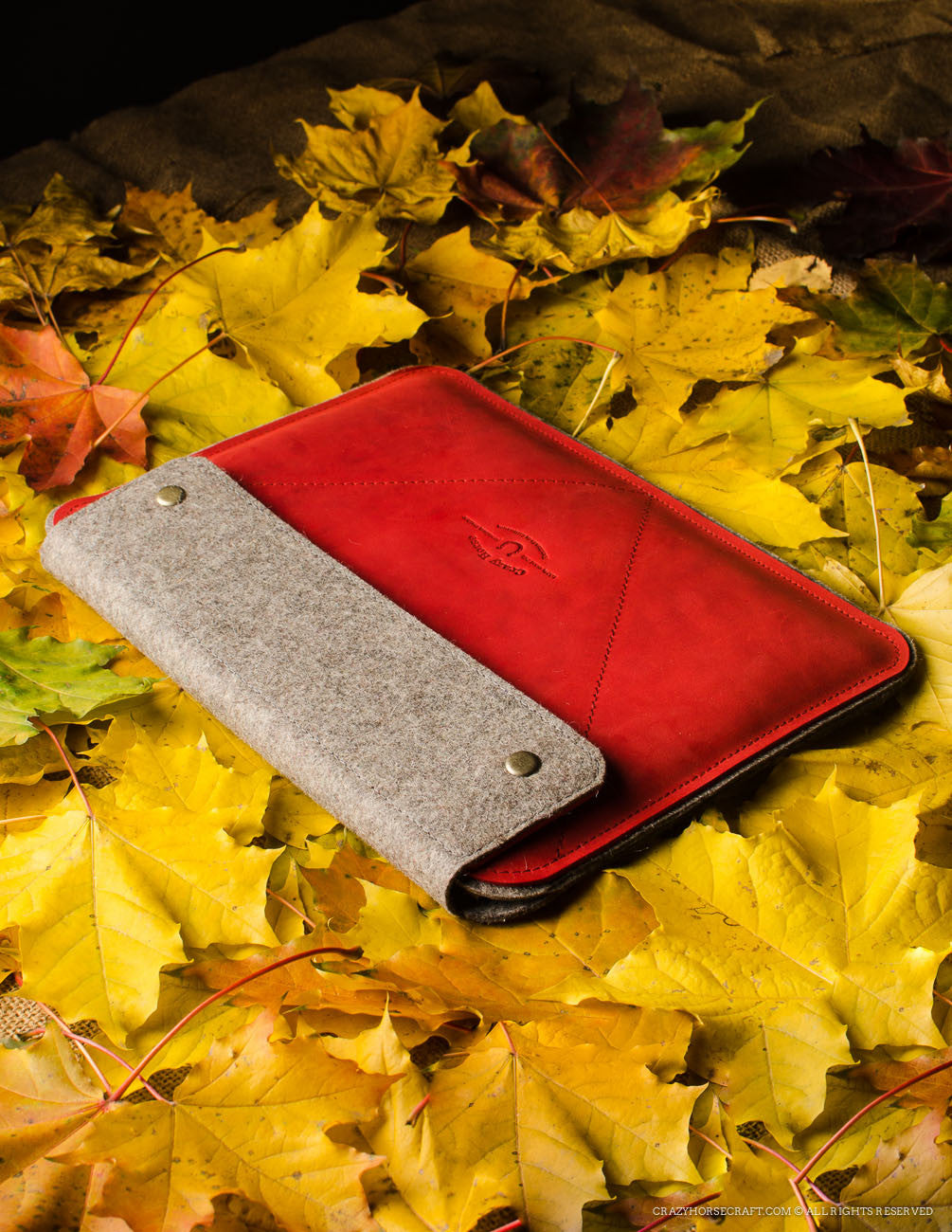 Leather MacBook/iPad Case | AutumnRed
