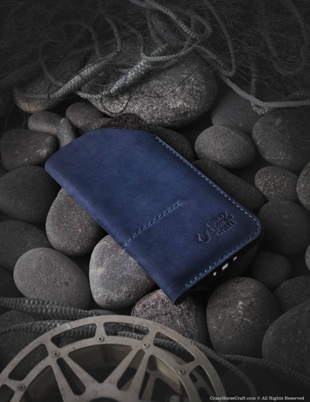 iPhone Xs case, iPhone Xs Max leather sleeve, iPhone Xr case, new 2018 iphone, Leather samsung galaxy S9 sleeve, blue, felt inside, with card pockets