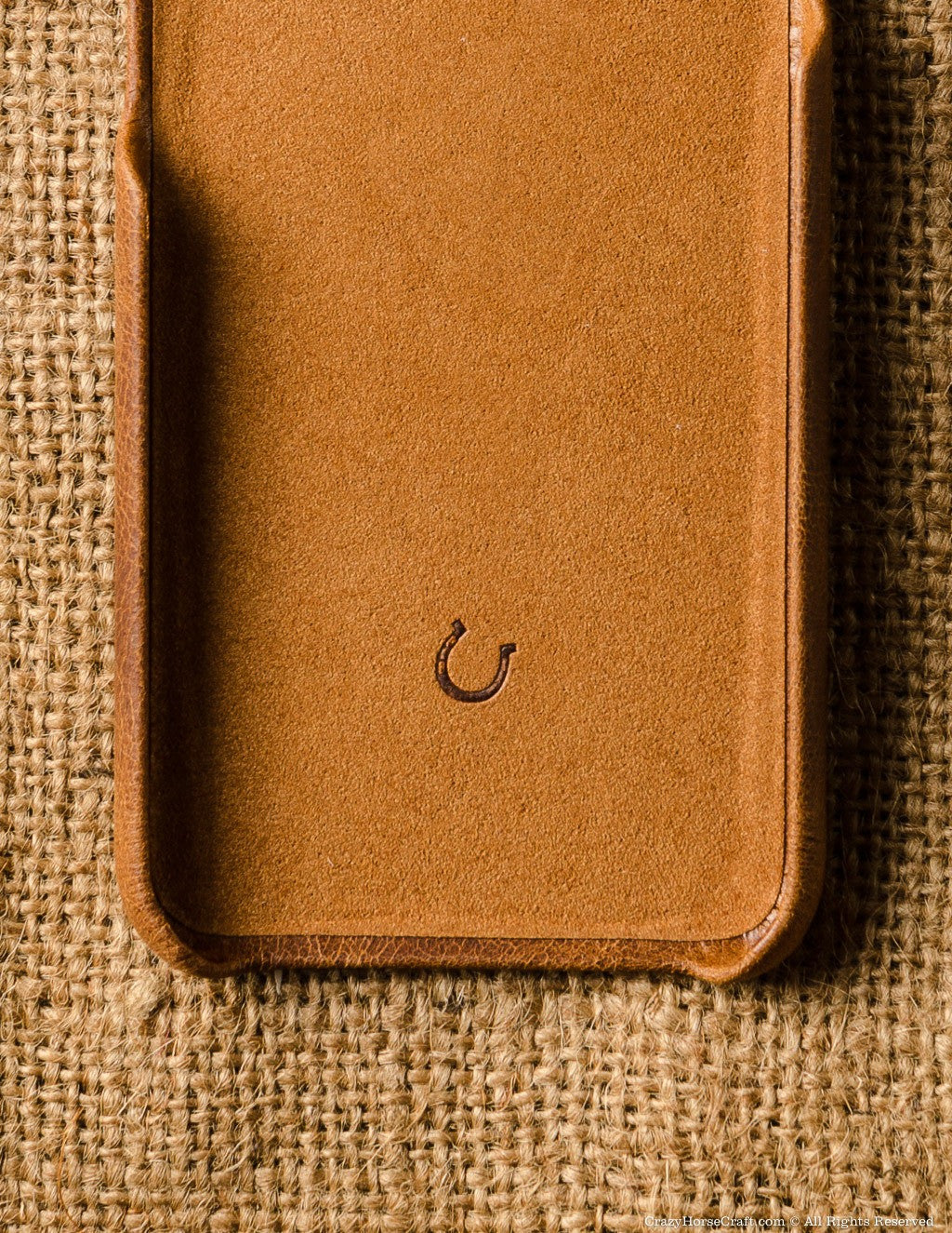 iPhone 7 Leather Cover, Hard Case, Classic Orange, inside