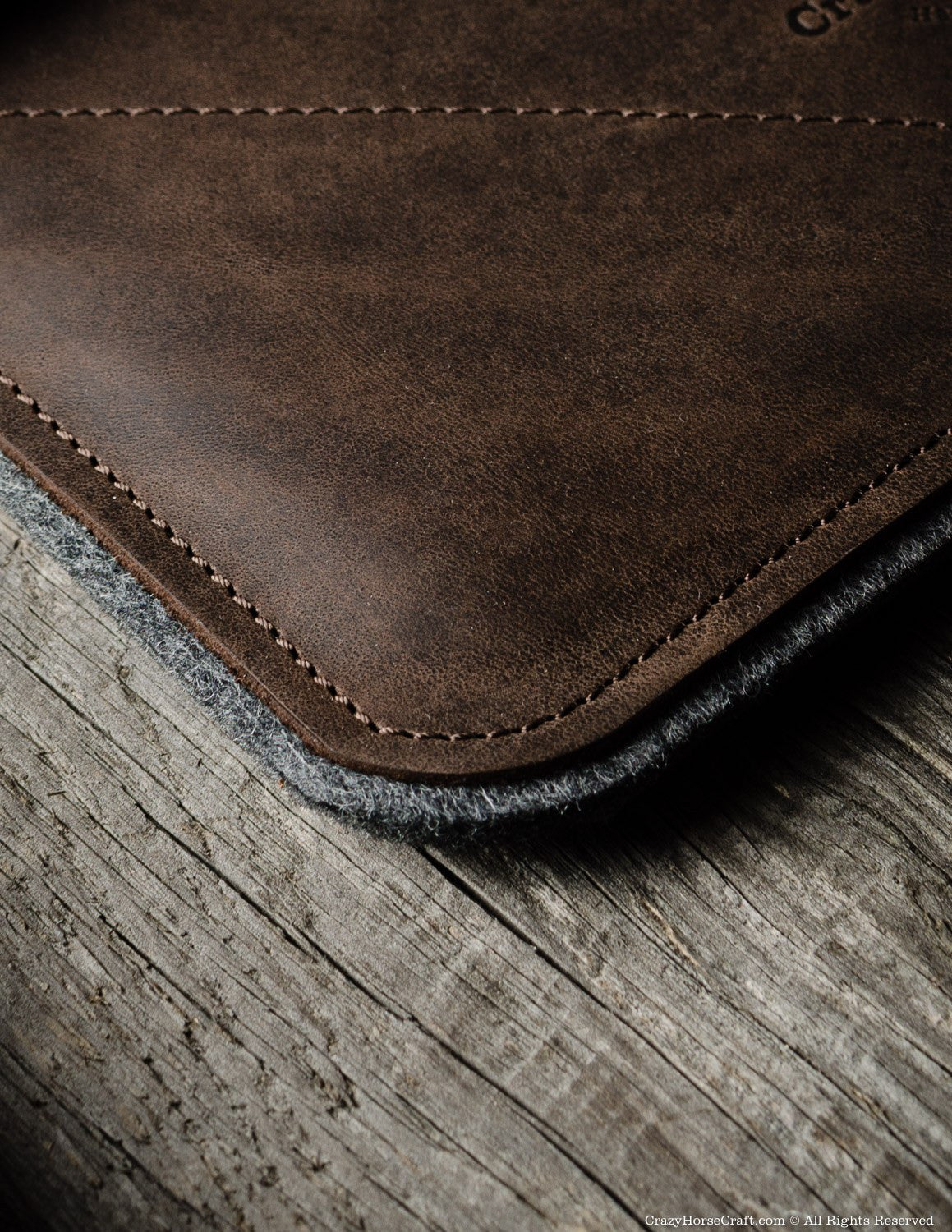 Leather iPad Case details front